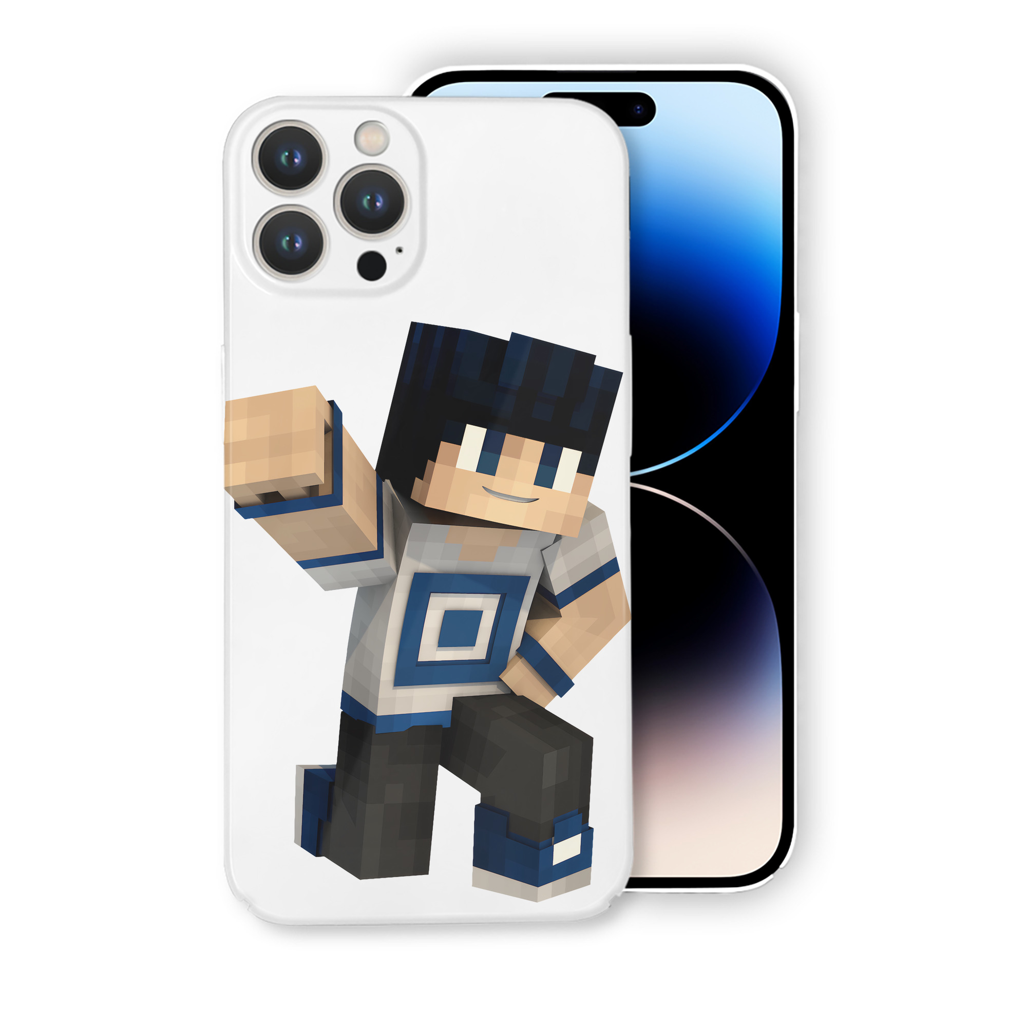 （画像用） マインクラフト ブロックの世界 Minecraft MC Block world 【iPhone 14シリーズ対応】ハードケース